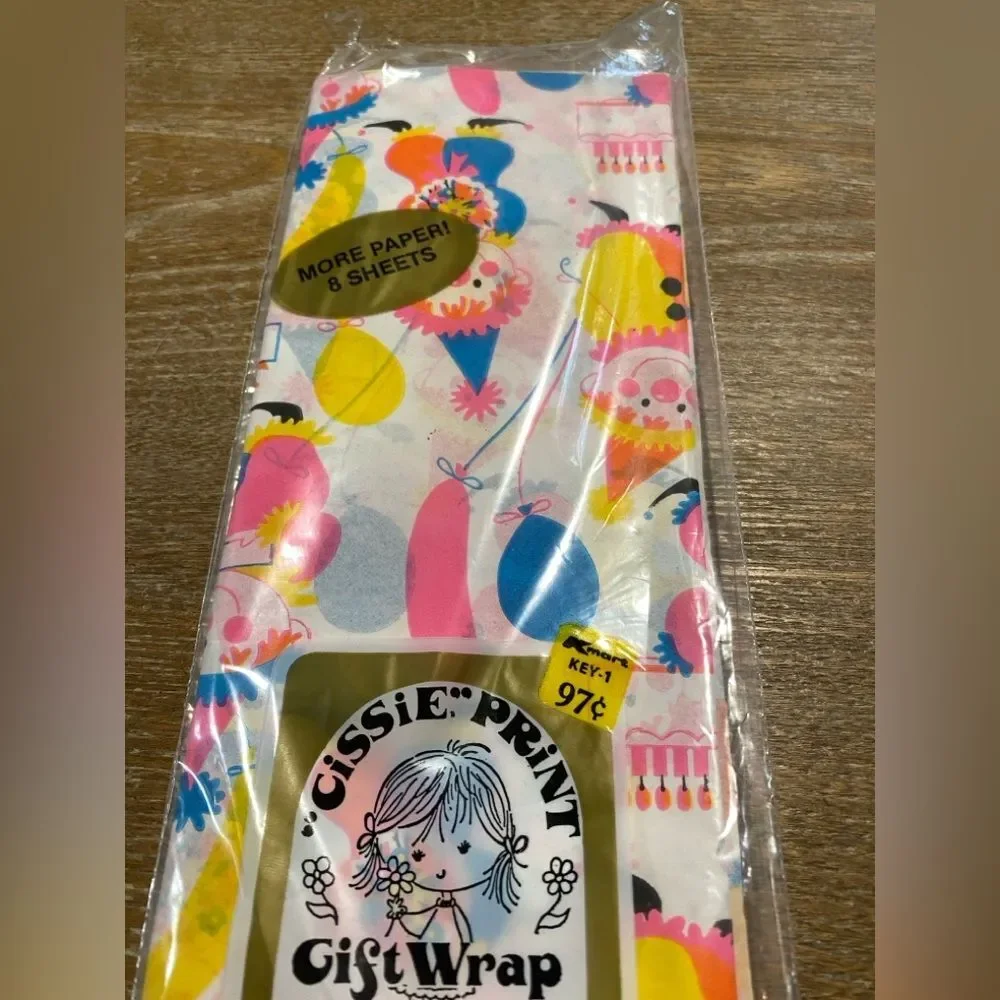 Vintage Clown Retro Pastel Novelty Gift Party Tissue Paper